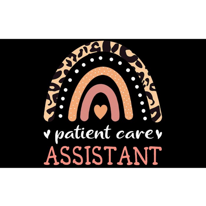 Patient Care Assistant Leopard Rainbow Nurse PCA Bumper Sticker