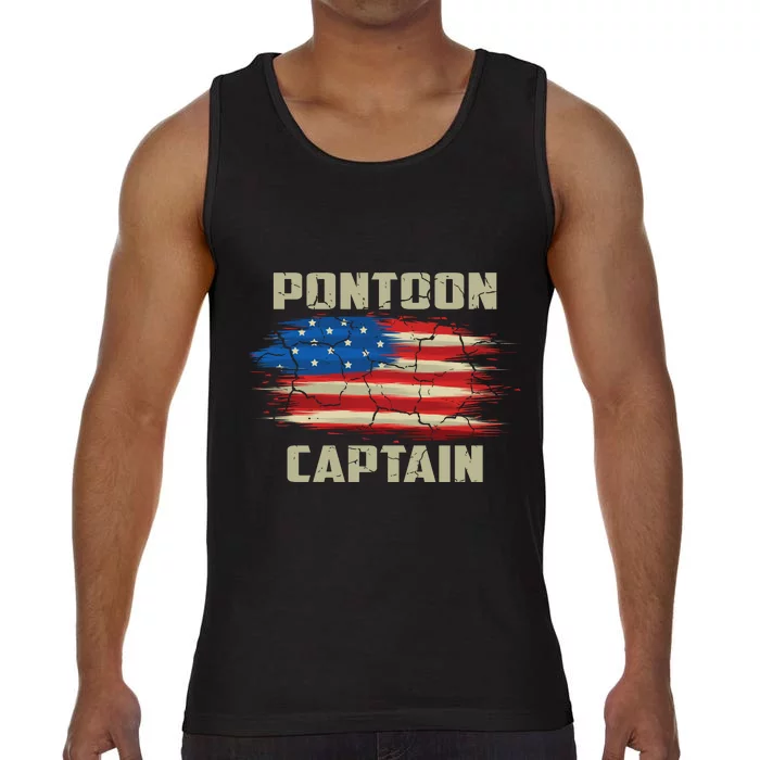 Pontoon Captain American Flag Pontooning Pontoon Boating Comfort Colors® Tank Top