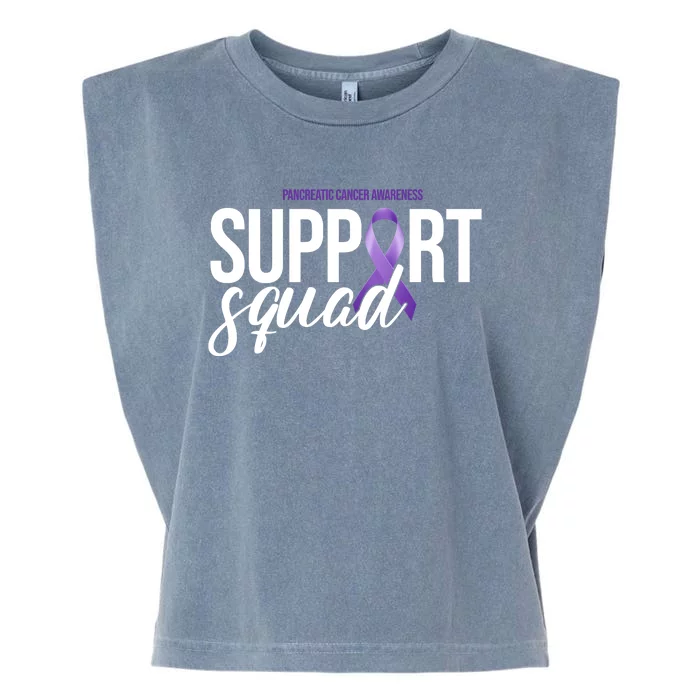 Pancreatic Cancer Awareness Support Squad Garment-Dyed Women's Muscle Tee