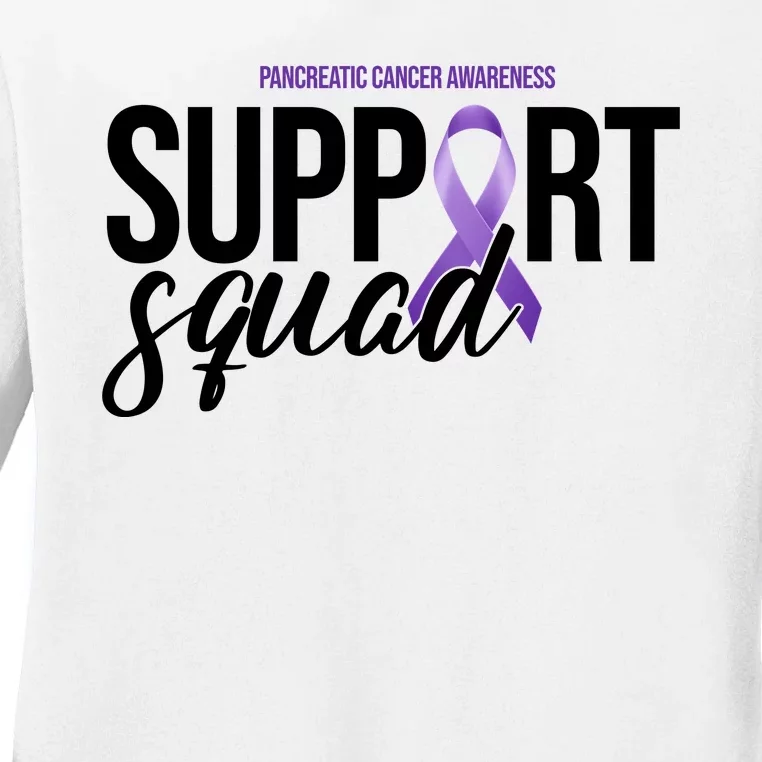 Pancreatic Cancer Awareness Support Squad Ladies Long Sleeve Shirt