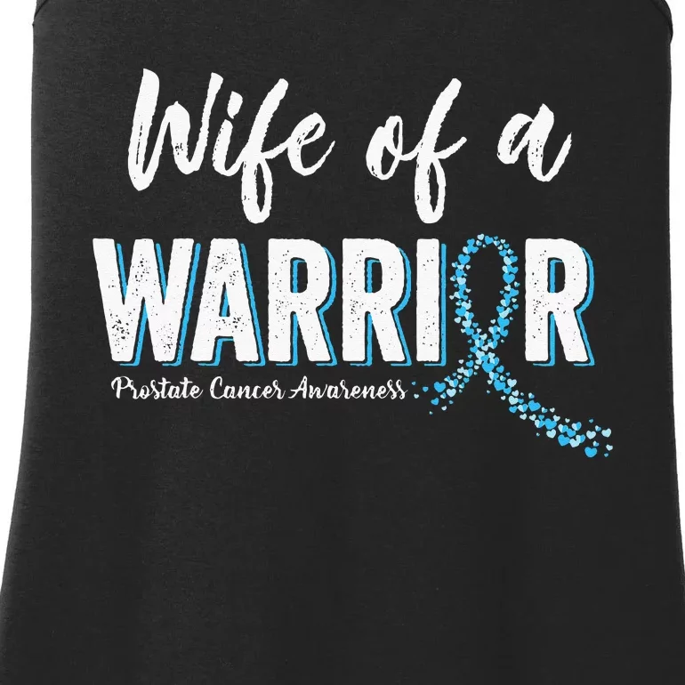 Prostate Cancer Awareness Wife Of Warrior Blue Ribbon Month Ladies Essential Tank