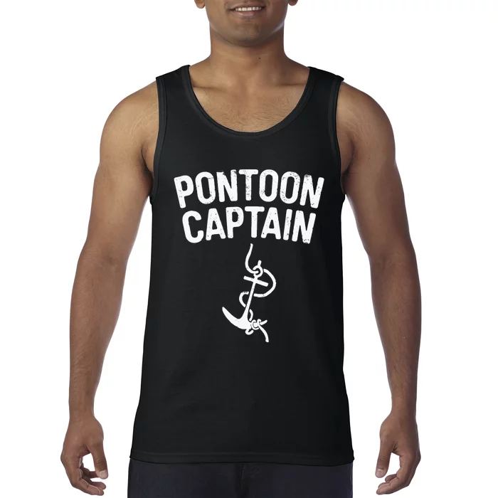 Pontoon Captain Anchor Captain Skipper Tank Top