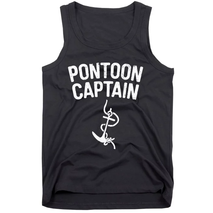 Pontoon Captain Anchor Captain Skipper Tank Top