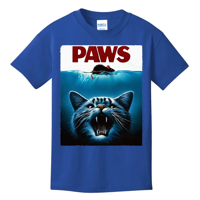 Paws Cat And Mouse Parody Funny Cat Kids T-Shirt