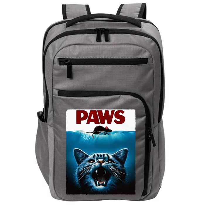 Paws Cat And Mouse Parody Funny Cat Impact Tech Backpack