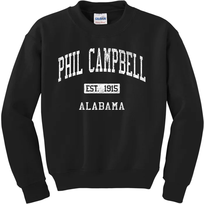 Phil Campbell Alabama Al Js04 Vintage Athletic Sports Kids Sweatshirt