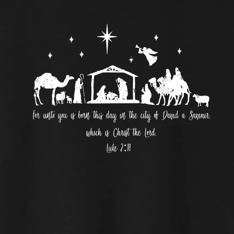 Ph Christian Bible Costume Christmas Nativity Luke Women's Crop Top Tee