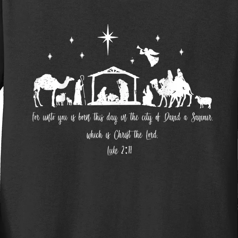 Ph Christian Bible Costume Christmas Nativity Luke Kids Long Sleeve Shirt