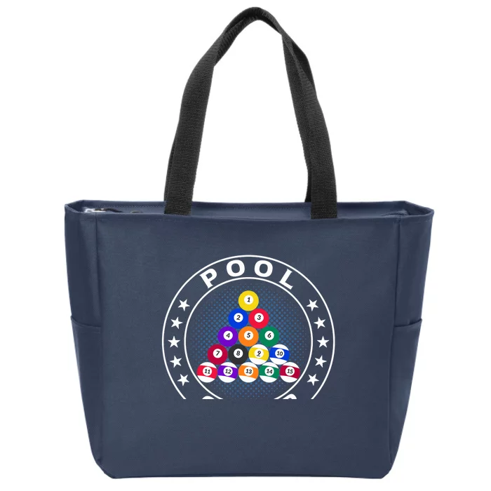 Pool Champ Billiards Pool Player Fun Zip Tote Bag