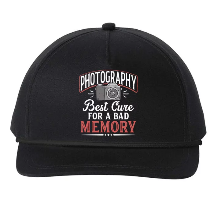 Photography Cure Bad Memory Camera Photographer Gift Snapback Five-Panel Rope Hat