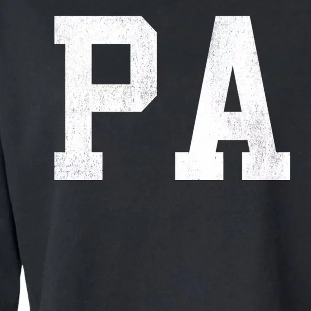 Pa Classic Bold Font FatherS Day Pa Cropped Pullover Crew