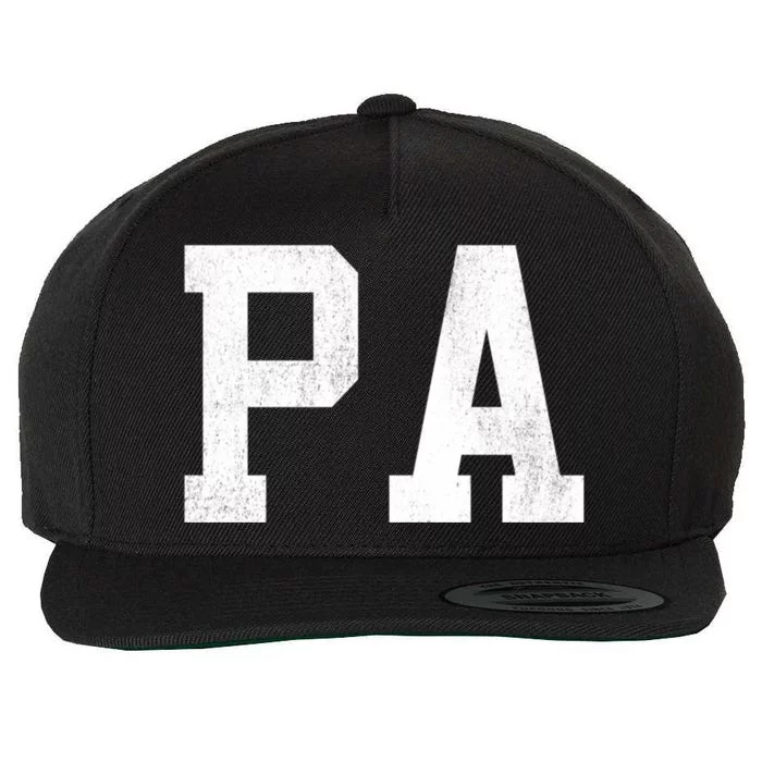 Pa Classic Bold Font FatherS Day Pa Wool Snapback Cap