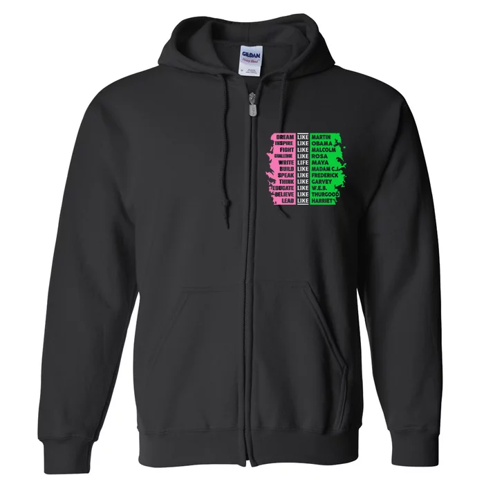 Pretty cute black history month aka funny tee Full Zip Hoodie