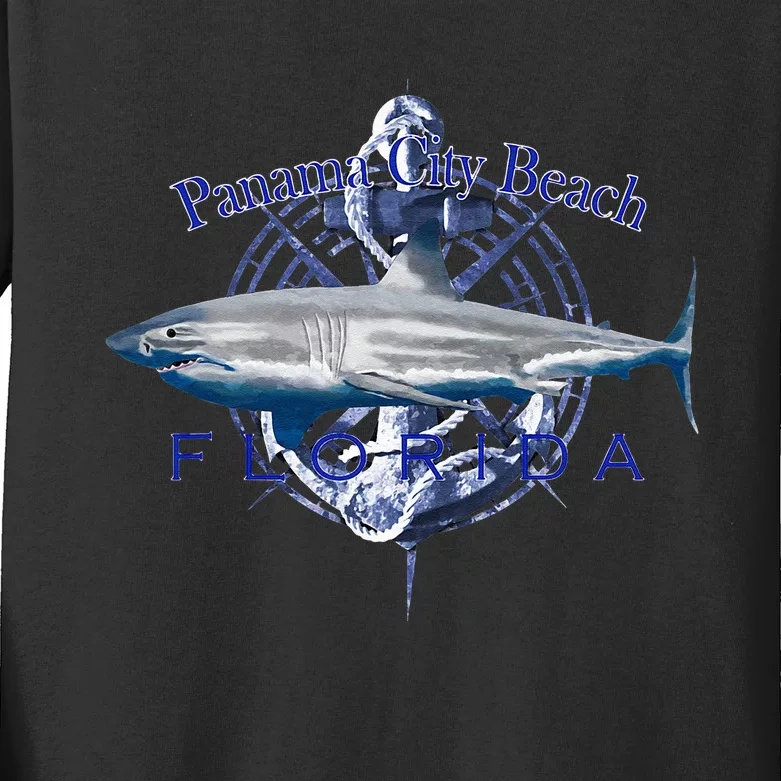 Panama City Beach Florida Nautical Sailing Boating Kids Long Sleeve Shirt