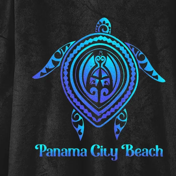 Panama City Beach Florida Souvenirs Tropical Blue Sea Turtle Hooded Wearable Blanket