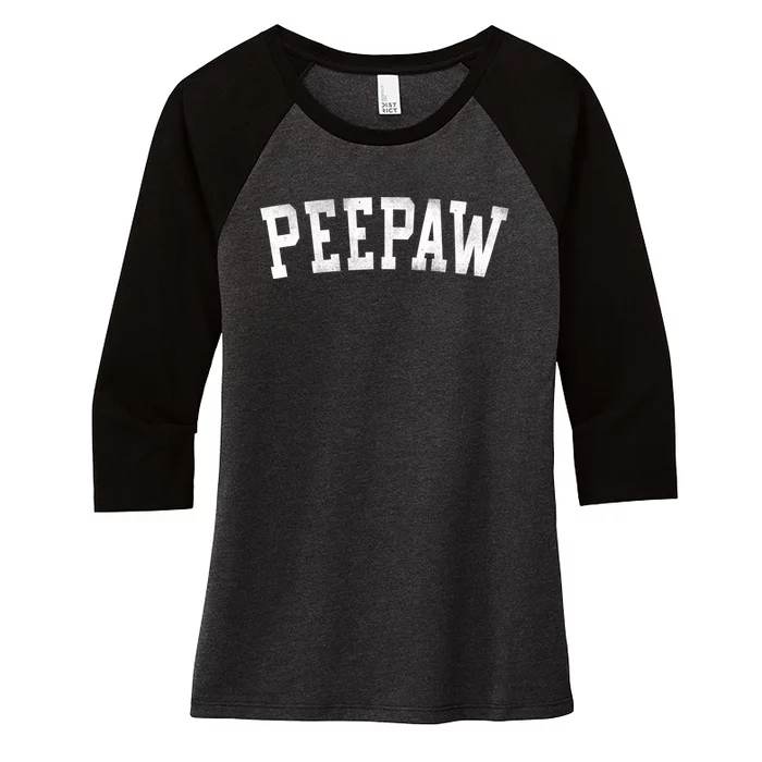 Peepaw Classic Bold Font FatherS Day Peepaw Women's Tri-Blend 3/4-Sleeve Raglan Shirt