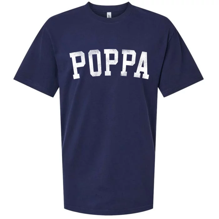 Poppa Classic Bold Font FatherS Day Poppa Sueded Cloud Jersey T-Shirt