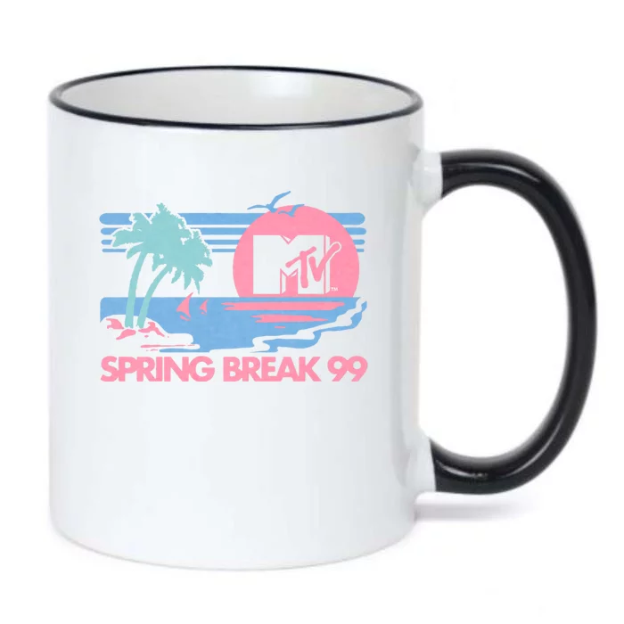 Pastel Colors Beach Spring Break Black Color Changing Mug