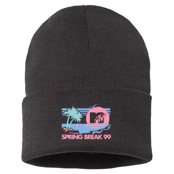 Pastel Colors Beach Spring Break Sustainable Knit Beanie