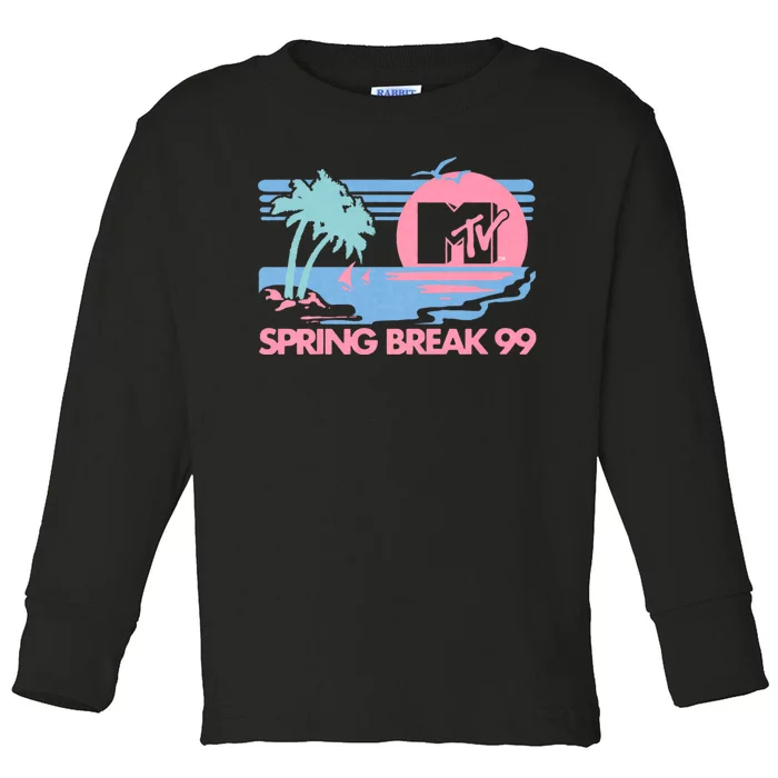 Pastel Colors Beach Spring Break Toddler Long Sleeve Shirt