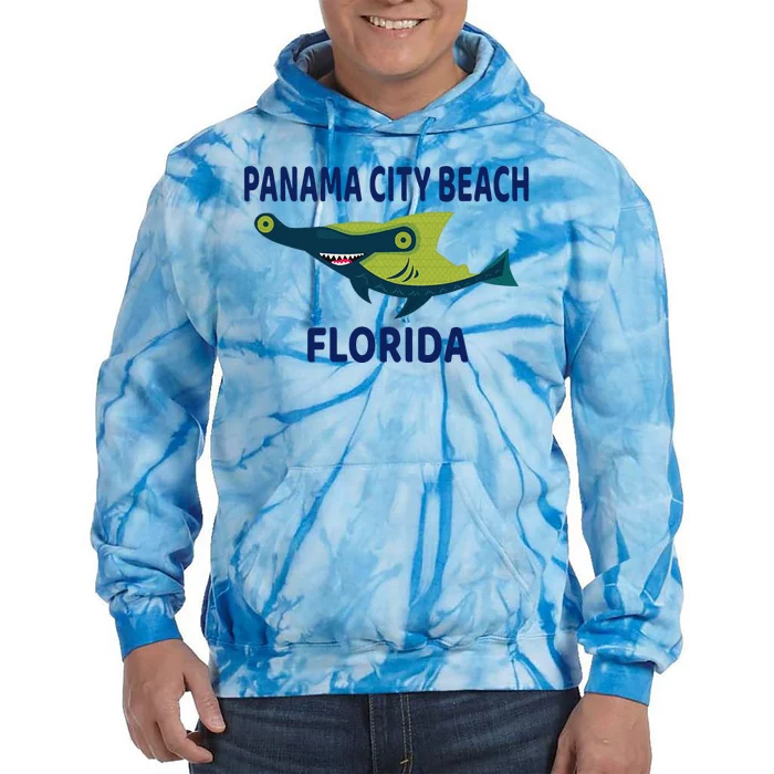 Panama City Beach Florida Shark Themed Tie Dye Hoodie