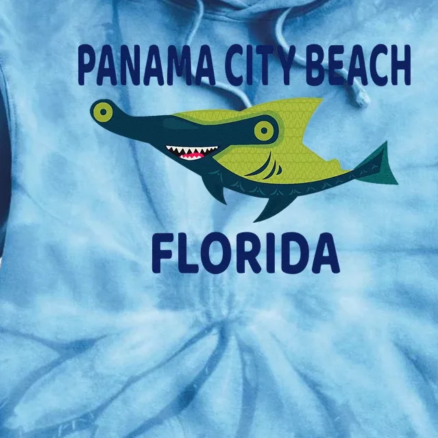 Panama City Beach Florida Shark Themed Tie Dye Hoodie