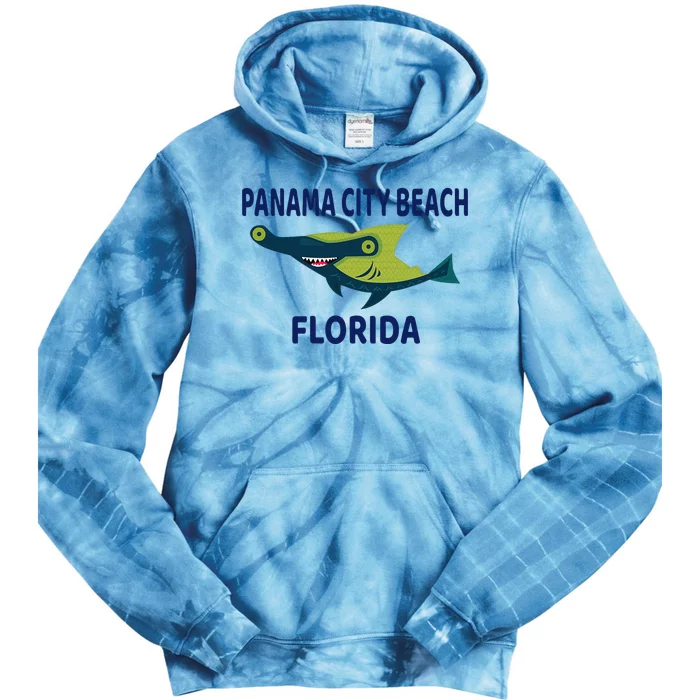 Panama City Beach Florida Shark Themed Tie Dye Hoodie