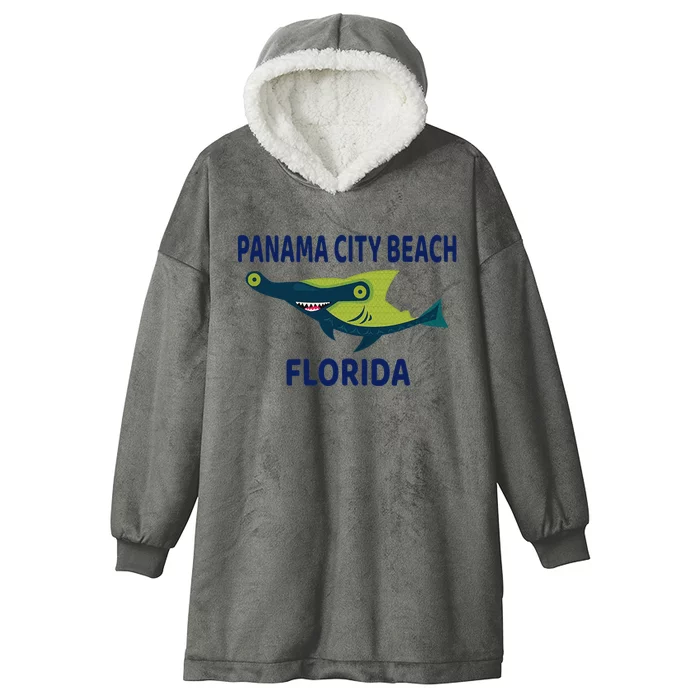 Panama City Beach Florida Shark Themed Hooded Wearable Blanket