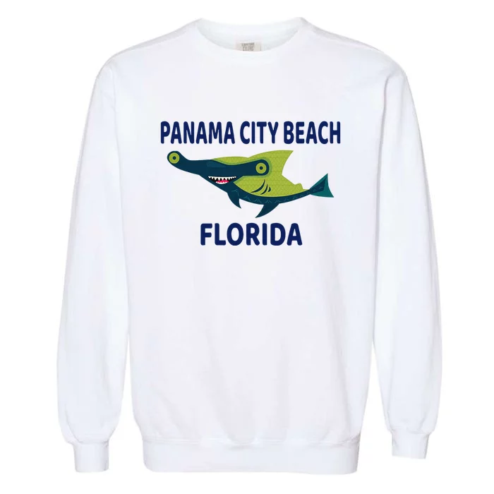 Panama City Beach Florida Shark Themed Garment-Dyed Sweatshirt