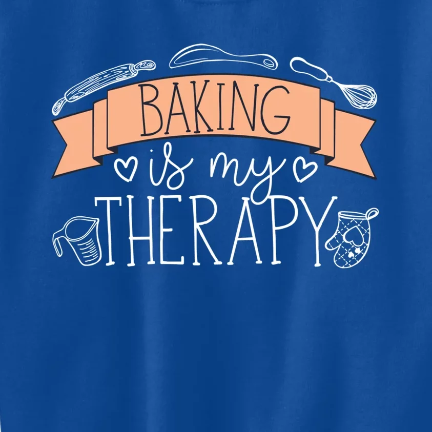 Pastry Chef Baker Baking Is My Therapy Gift Kids Sweatshirt