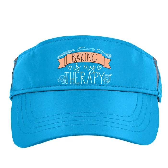 Pastry Chef Baker Baking Is My Therapy Gift Adult Drive Performance Visor