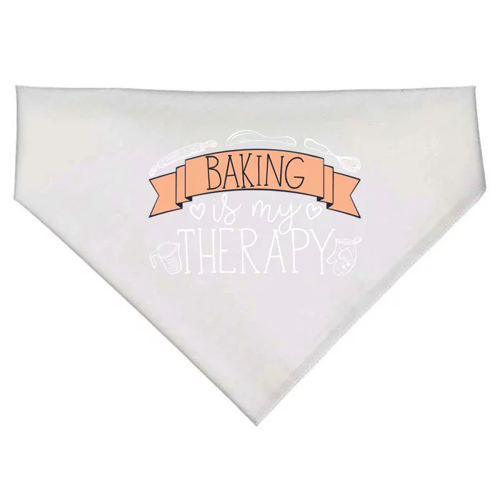 Pastry Chef Baker Baking Is My Therapy Gift USA-Made Doggie Bandana