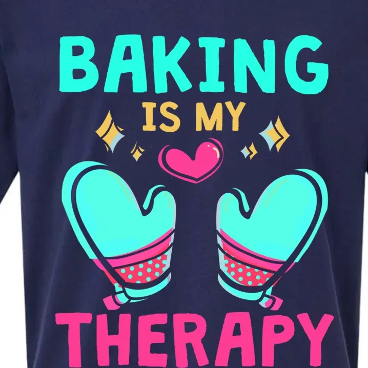 Pastry Chef Baker Baking Is My Therapy Gift Sueded Cloud Jersey T-Shirt