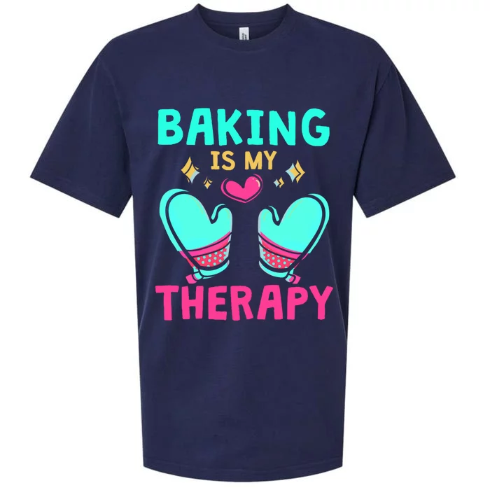 Pastry Chef Baker Baking Is My Therapy Gift Sueded Cloud Jersey T-Shirt