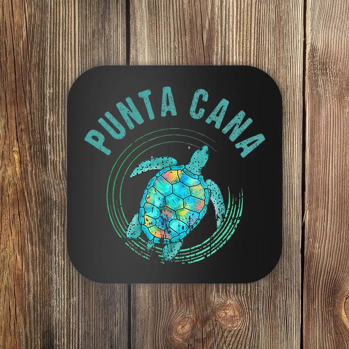 Punta Cana Beach Sea Turtle Illustration Gift Coaster