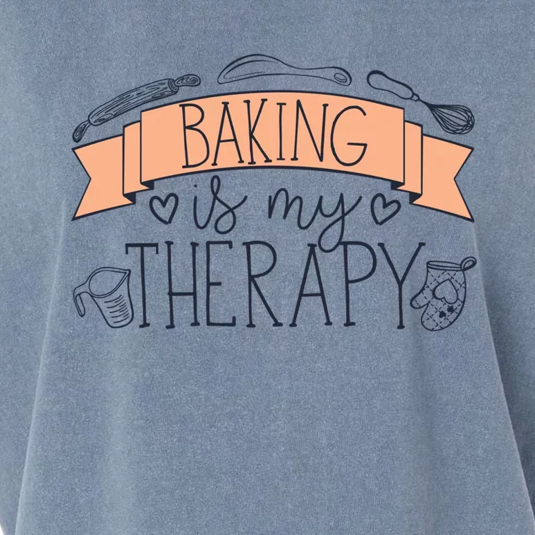 Pastry Chef Baker Baking Is My Therapy Funny Gift Garment-Dyed Women's Muscle Tee