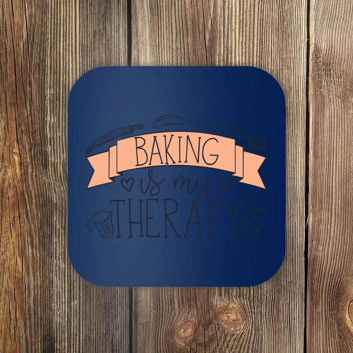 Pastry Chef Baker Baking Is My Therapy Funny Gift Coaster