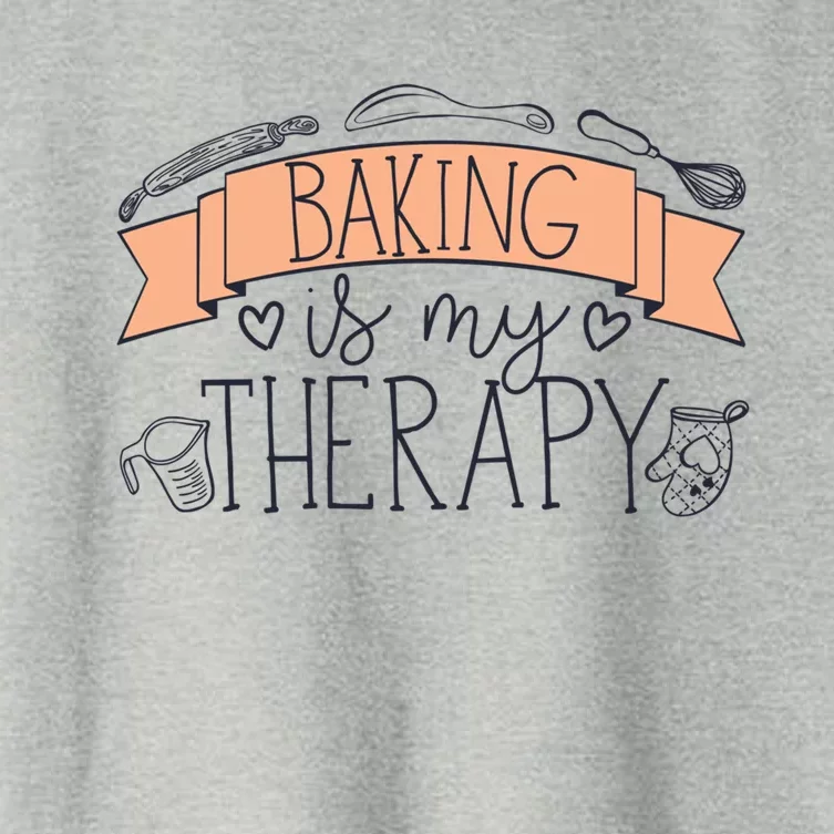 Pastry Chef Baker Baking Is My Therapy Funny Gift Women's Crop Top Tee