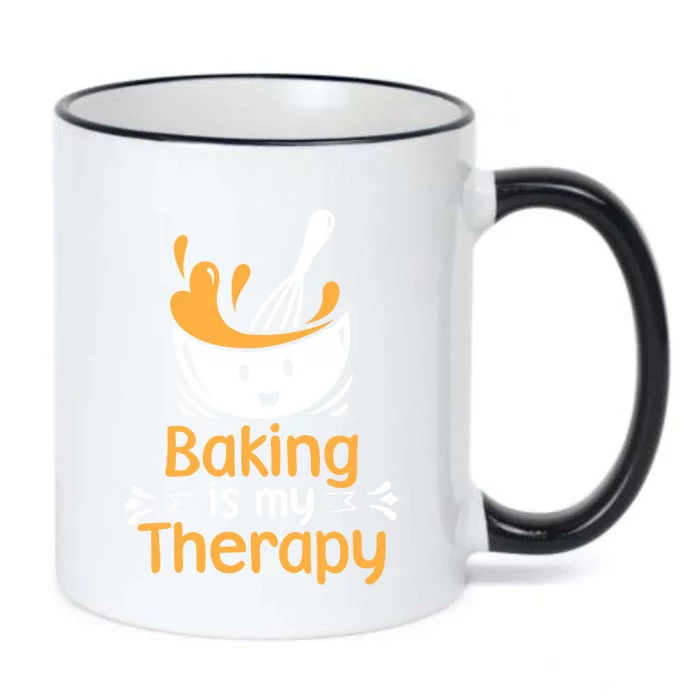 Pastry Chef Baker Baking Is My Therapy Gift Black Color Changing Mug