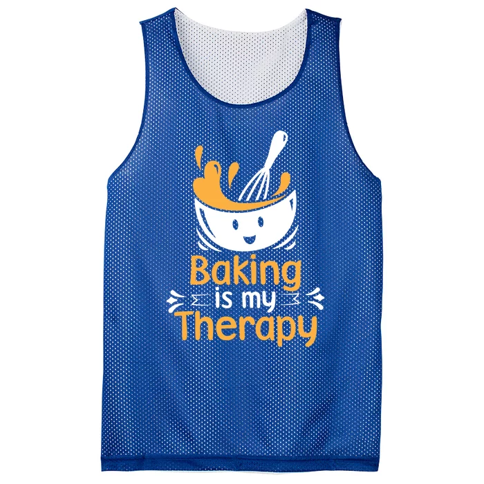 Pastry Chef Baker Baking Is My Therapy Gift Mesh Reversible Basketball Jersey Tank