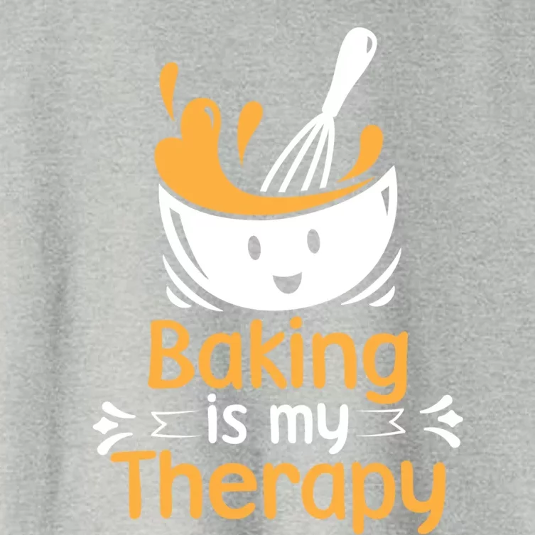 Pastry Chef Baker Baking Is My Therapy Gift Women's Crop Top Tee