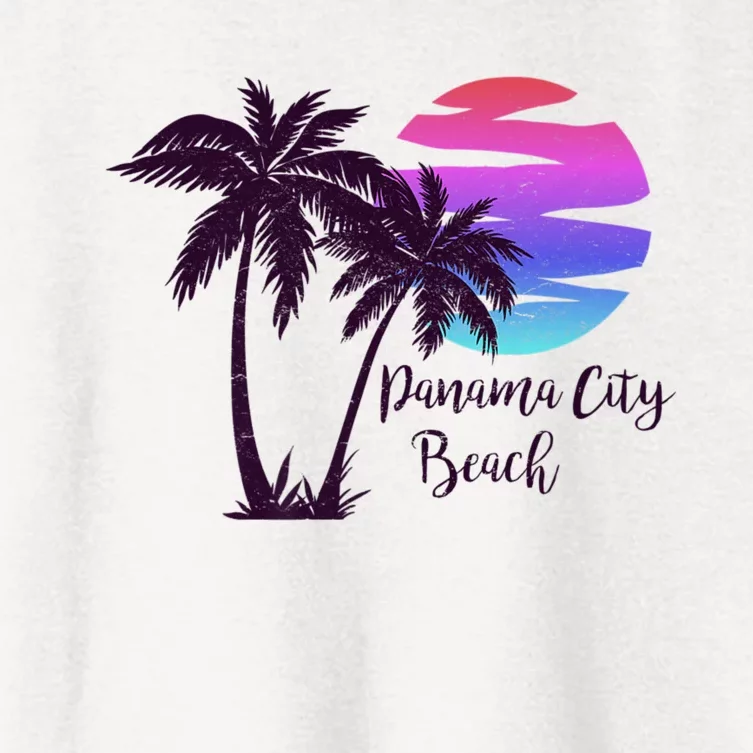 PANAMA CITY BEACH Florida Spring Break Vacation Honeymoon Premium Women's Crop Top Tee