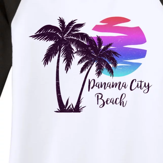 PANAMA CITY BEACH Florida Spring Break Vacation Honeymoon Premium Women's Tri-Blend 3/4-Sleeve Raglan Shirt