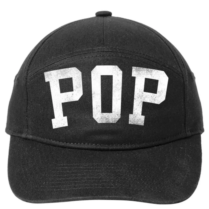 Pop Classic Bold Font FatherS Day Pop 7-Panel Snapback Hat