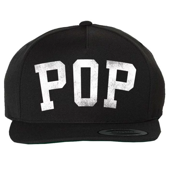 Pop Classic Bold Font FatherS Day Pop Wool Snapback Cap