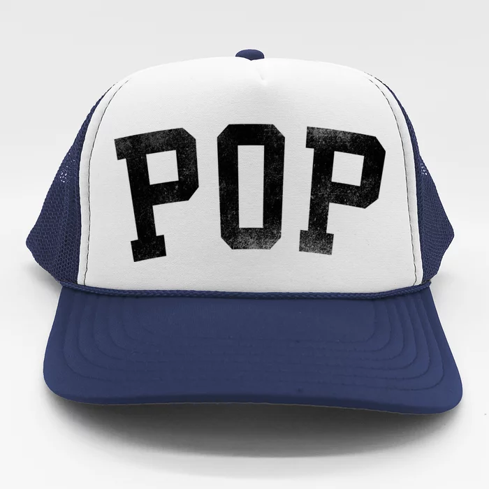 Pop Classic Bold Font FatherS Day Pop Trucker Hat