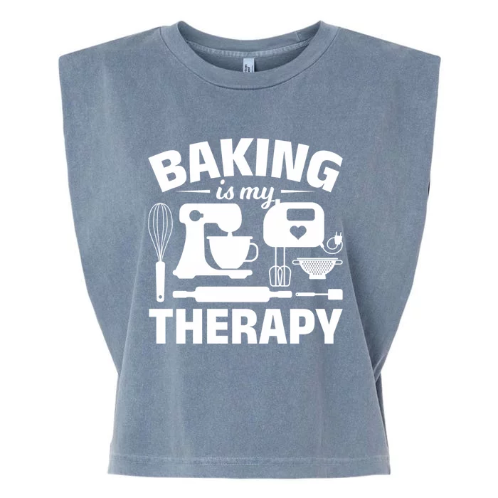 Pastry Chefs Baking Is My Therapy Cupcake Bakers Cake Bakers Meaningful Gift Garment-Dyed Women's Muscle Tee