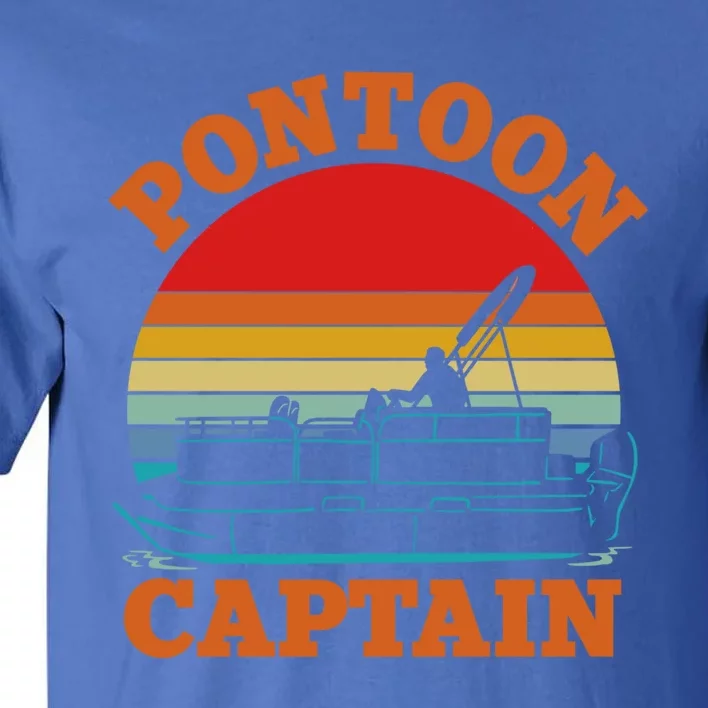 Pontoon Captain Boat Boating Gift Tall T-Shirt