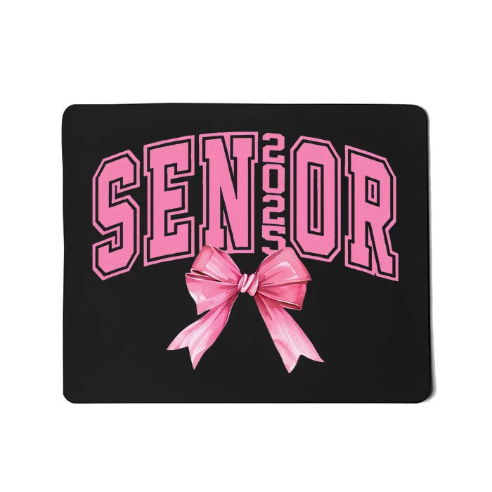 Pinkk Coquette Bow Senior 2025 Class Of 2025 Grad For Girl Gift Mousepad