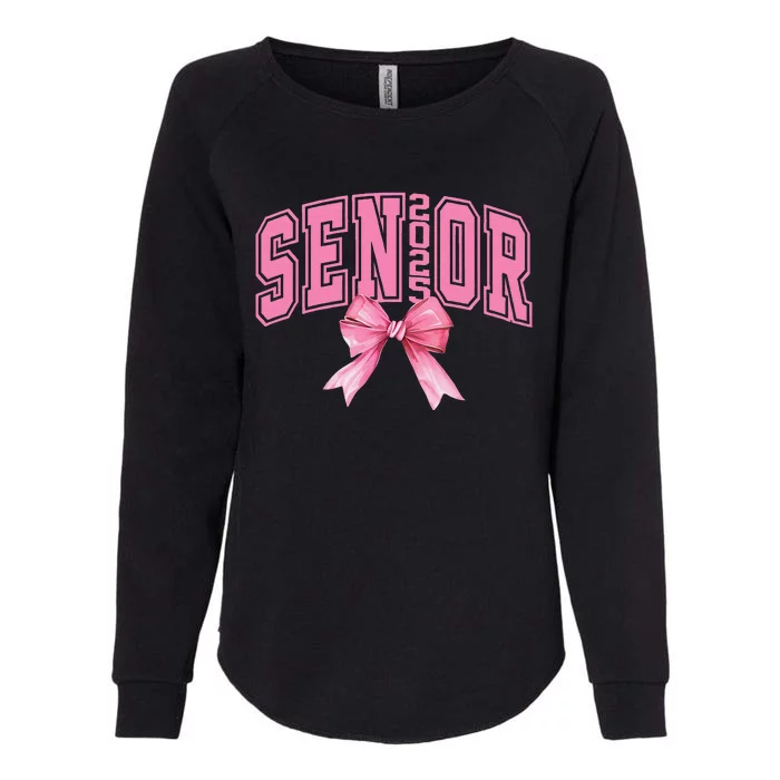 Pinkk Coquette Bow Senior 2025 Class Of 2025 Grad For Girl Gift Womens California Wash Sweatshirt